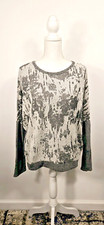 CHASER Women's S Knit Terrycloth like Shabby Sweater Open Back Made in USA.