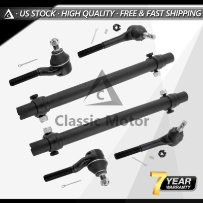 Front Inner Outer Tie Rod End Adjusting Sleeve 6pc for Lincoln Town Car 1995-02