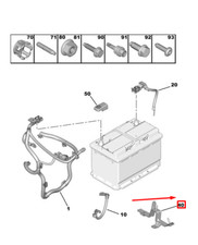 Soporte Arnés Eléctrico Batería PEUGEOT 208 MK2 P21 9832359280 Nuevo Genuino