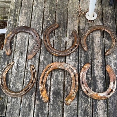 Gebrauchtes Glückshufeisen Hochzeiten Glückssymbol, rustikaler Anhänger Original 