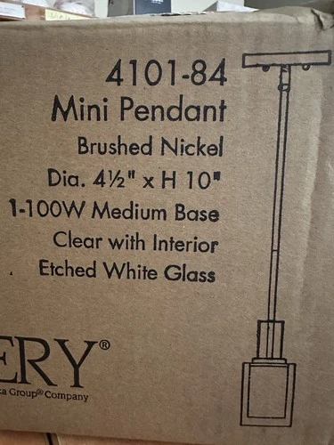 Minka-Lavery 4101-84 Parsons Studio Mini Pendant Brushed Nickel - Picture 1 of 2