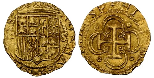 SPAIN. Charles & Johanna. (1516-56) ND-S D AV Escudo. NGC MS63 Sevilla Cal. 198