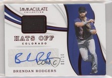 2019 Panini Immaculate Hats Off Red 3/10 Brendan Rodgers #HO-BR Auto 8k4