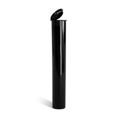 Black 116MM Pre Roll King Size Pop-Top  Airtight Tubes - 100 Pack