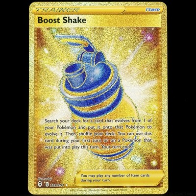 Boost Shake 229/203 Secret Gold Holo Rare Evolving Skies Pokemon Card