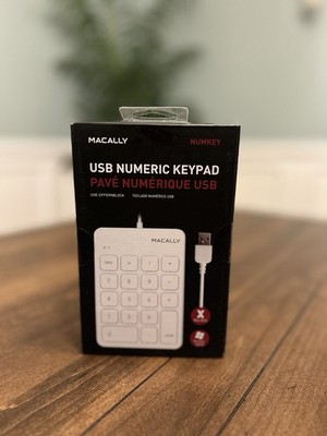 Macally Wired USB Numeric Keypad Keyboard for Laptop, Apple Mac iMac Macbook