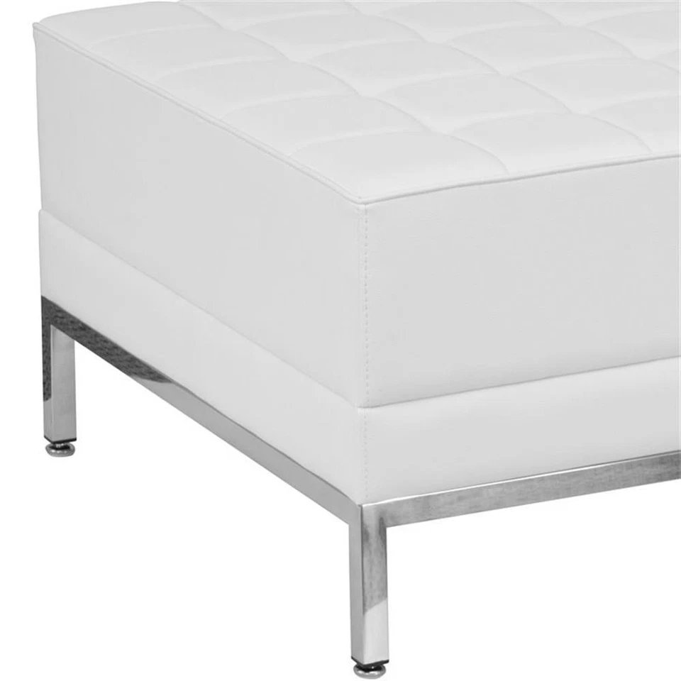 Flash Furniture HERCULES Imagination Series Melrose White LeatherSoft Ottoman - Image 3 of 3