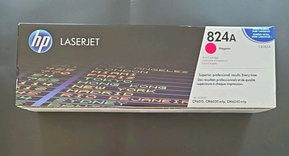 HP 824A Magenta Toner Cartridge CB383A Genuine Original Color LaserJet Printer