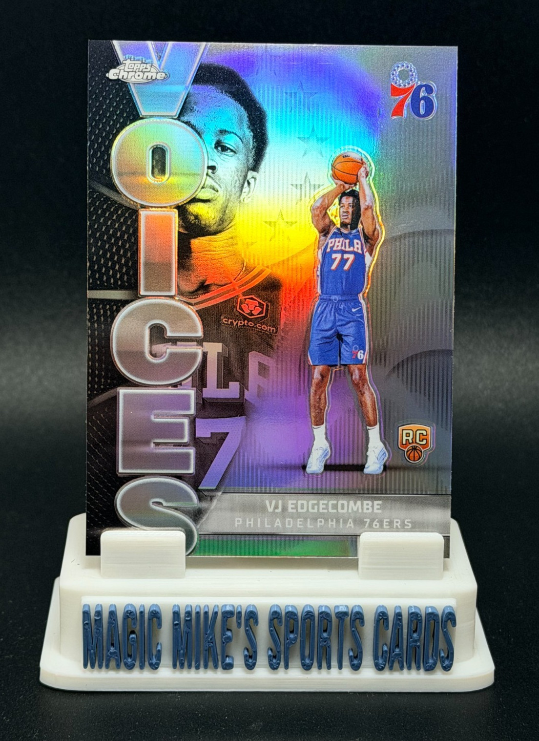 VJ Edgecombe 2025-26 Topps Chrome Basketball #VS-8 RC Voices Refractor 76ers SP