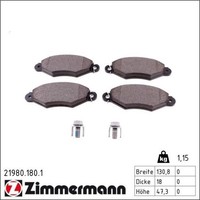 1X Zimmermann 21980.180.1 Bremsbelagsatz FüR Renault Citroen Xsara Kangoo N1 N0