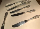 SIX WALLACE STERLING SILVER GRANDE BAROQUE  6'' BUTTER KNIFES
