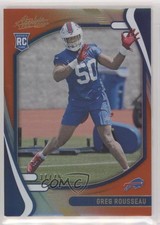 2021 Panini Absolute Rookies Spectrum Orange 37/75 Greg Rousseau #149 n0c