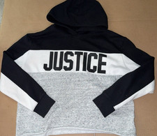 Justice Girls Colorblocked crop HOODIE SIZE 18/20 PRE-OWNED