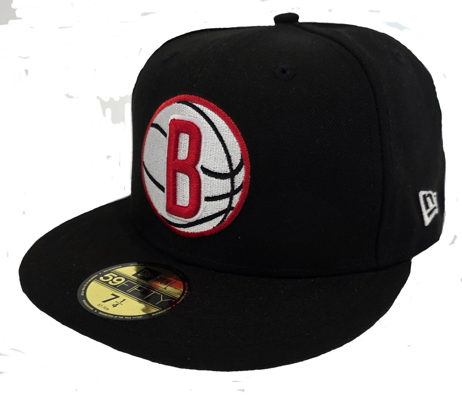 BROOKLYN NETS Cap New Era 59FIFTY Adults 7 1/8 NBA Fitted Flat Brim Hat