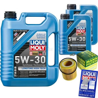 LIQUI MOLY, MANN-FILTER INSPEKTIONSKIT FILTER LIQUI MOLY ÖL 7L 5W-30 für BMW 3er E90 325i 330i 335i