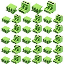 30 PCS 3 Pin 5.08mm Pitch DIY PCB Mount Screw Terminal Block Phoenix Plug