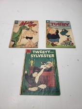 Lote de 3 cómics Dell Alley Oop Marge’s Tubby Tweety & Sylvester Books