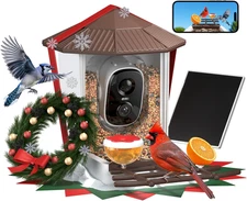 Bird Feeder with Camera-Smart Bird Feeders for Outdoors Solar Powered, Birdhouse
