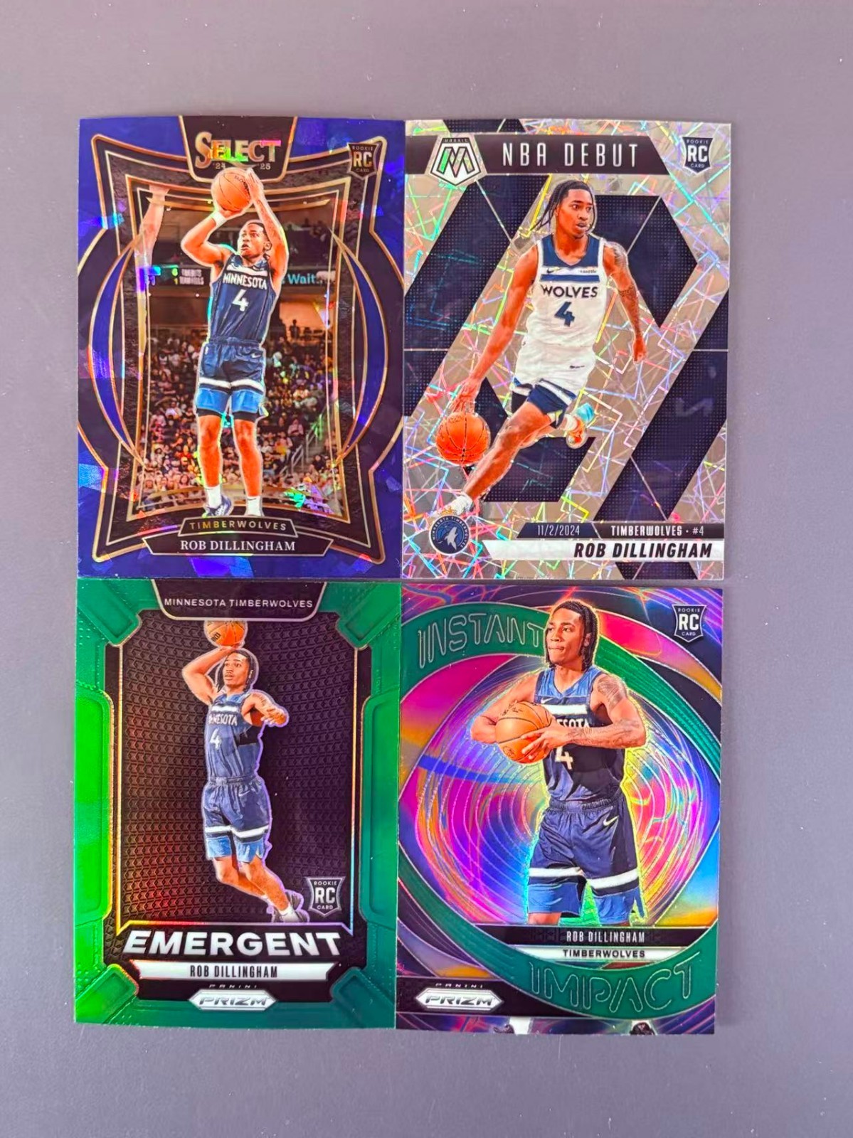 Rob Dillingham 2024-25 Panini Select Concourse Blue Ice Prizm RC #84