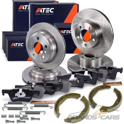 ATEC 4x BREMSSCHEIBE+BELÄGE+BREMSBACKEN VORNE+HINTEN FÜR BMW 3-ER F30 F31 F34