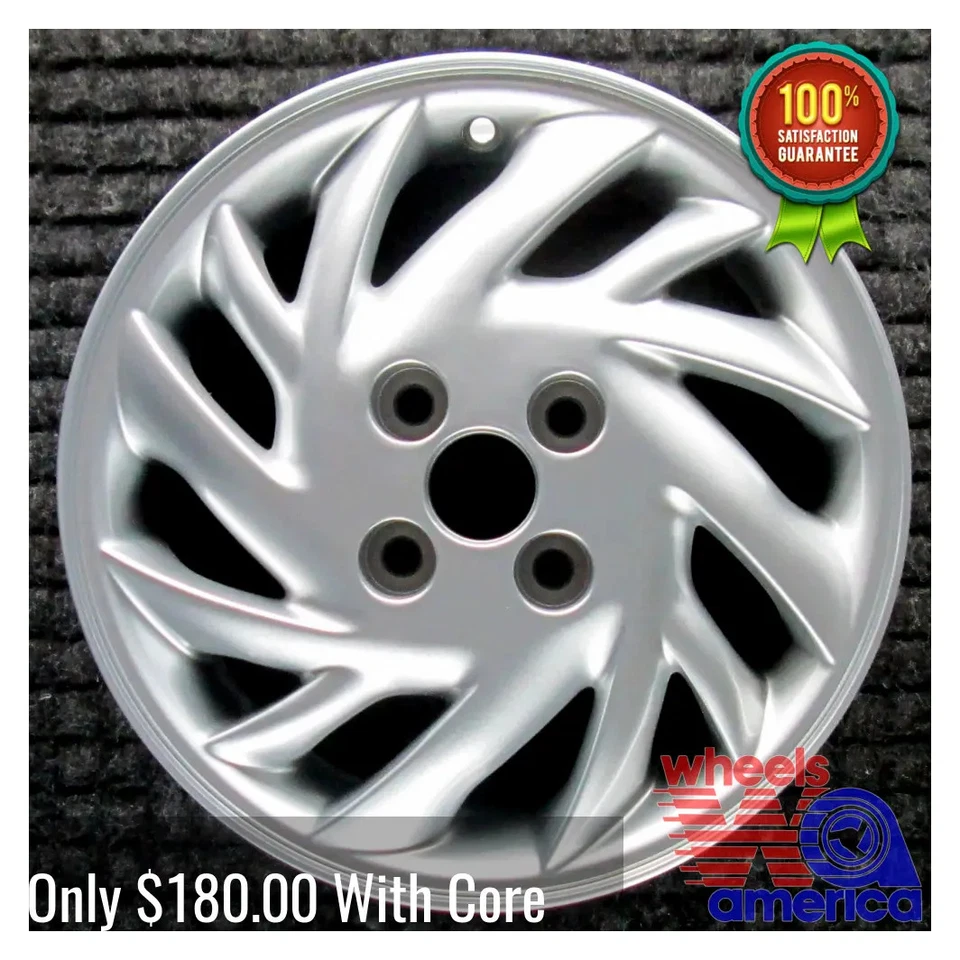 Wheel Rim Ford Escort 14 1997-1999 F7CZ1007CC OEM Factory Silver OE 3199 - Image 2 of 4