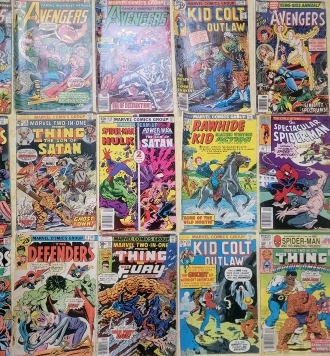 Lot of 40+ Vintage Marvel & DC Comics Thor Bronze Age Avengers Spider-Man DC - Image 2 of 4