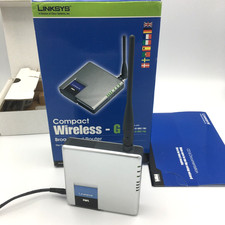 CISCO - Linksys WRT54GC Compact Wireless-G Broadband Router WiFi SILVER UK plug