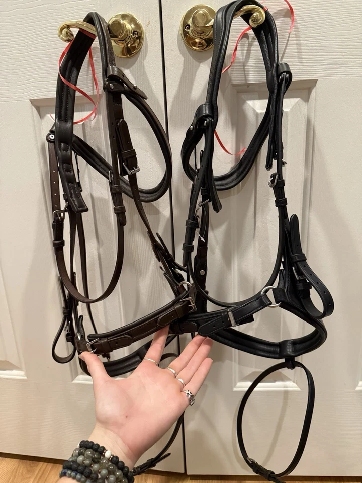 2 Brand New Total Saddle Fit Better Bridles. Brown Is Oversized, Black Is Horse - Image 3 of 3