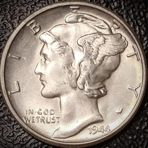 1944 Mercury Dime - BU - 90% Silver Winged Liberty 10C