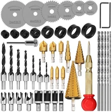 47 Pcs Woodworking Tools and , Including Countersink Drill Bit Set, Wood Plug...