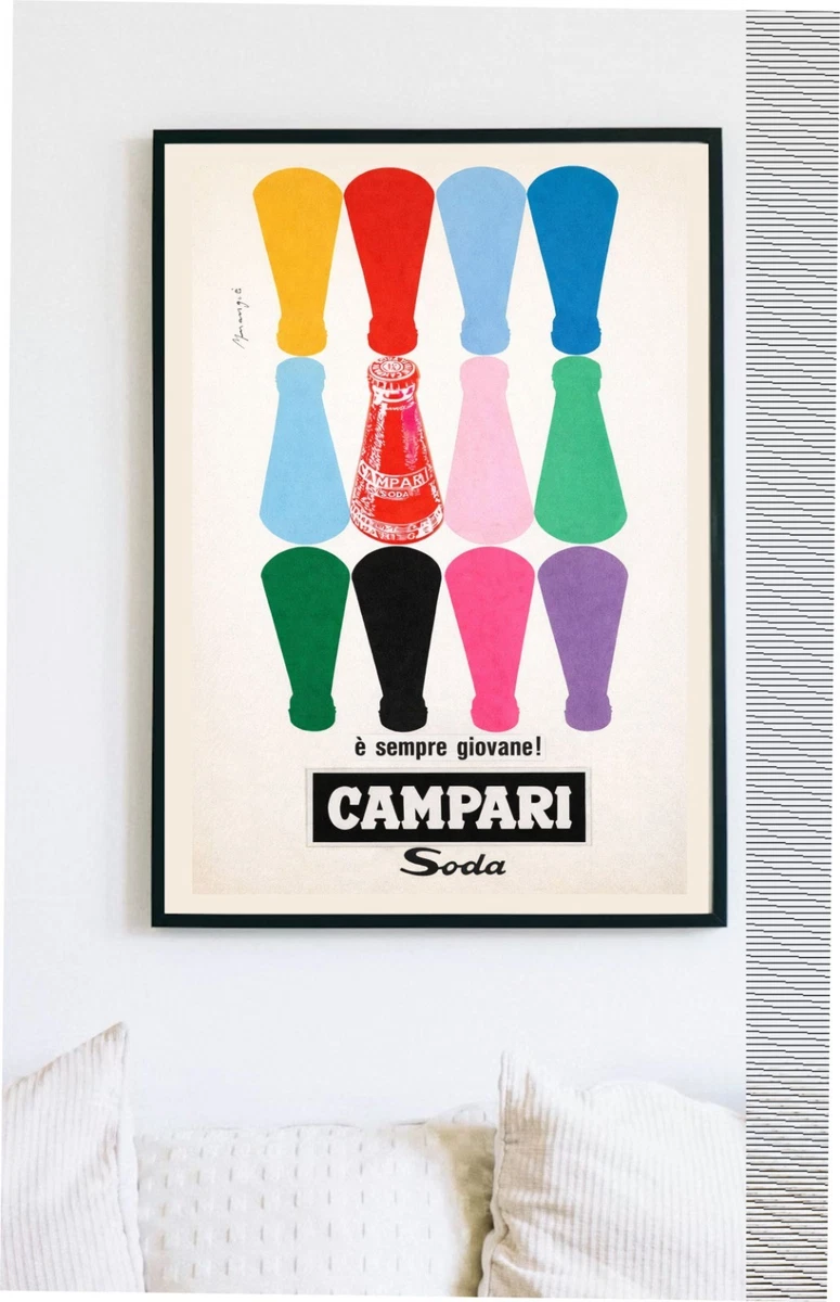 Poster Vintage Piatti Campari Soda – 
Quand Le Soleil Brille – Stampa Rétro Italie – ShopArt