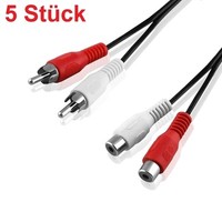 1,5M L R Chinch Kabel VerläNgerung Cinch Buchse Kupplung Weiblich Auf 2X Stecker