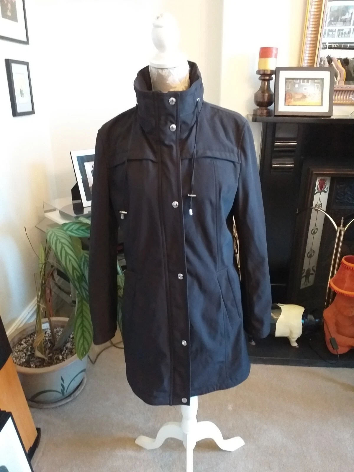 Impermeabile Michael Kors donna manica lunga nero taglia large