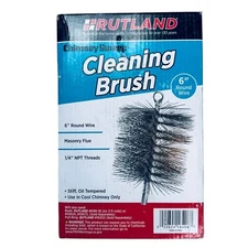Rutland Wire Chimney Sweep 6" Round Cleaning Brush Masonry Flue NIB