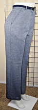 Vintage Pants Catalina 26 x 31 80s Navy Blue Rainbow Specked Tweed Belted NWT