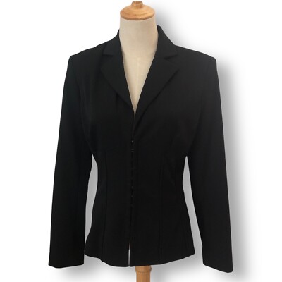Vintage Cache Corset Blazer Jacket Womens 4 Black Stretch USA NEW Old Stock