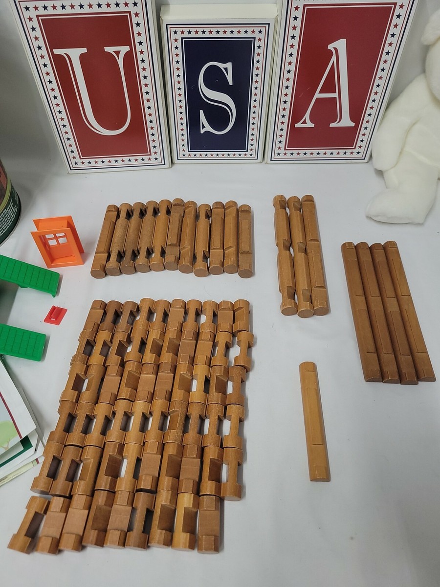K'NEX Lincoln Logs (00837) 83pc Fort Red Pine (fort Pin Rouge