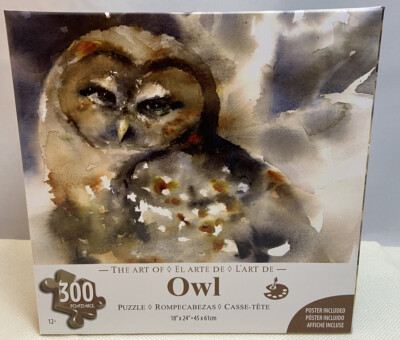The Art Of Owls Puzzle (300 PCS) W/ Poster By Watch-Us Inc. - Brand New