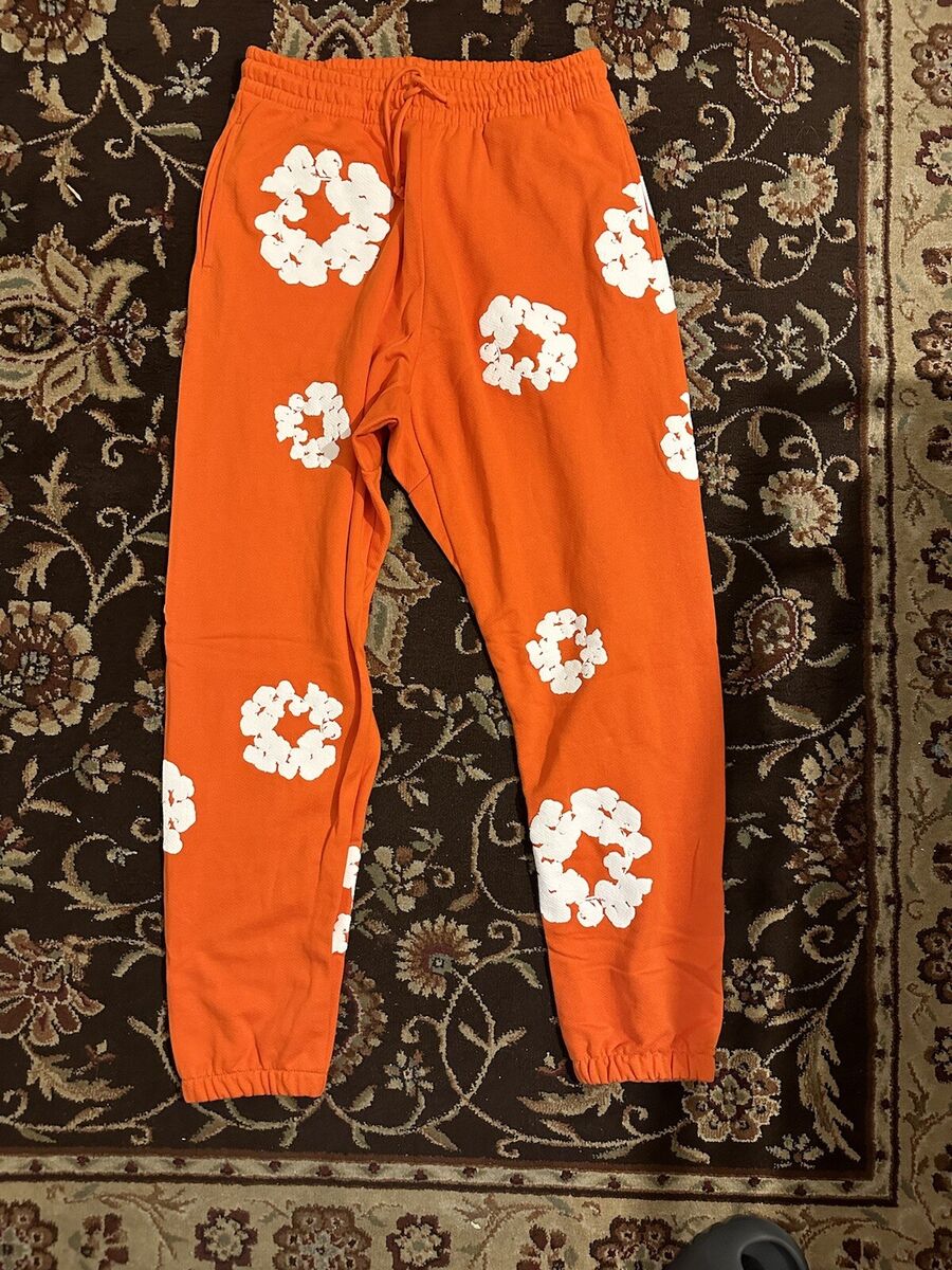 Denim Tears Sweatpants THE COTTON WREATH - ORANGE - Size Denim Tears Sweatpants THE COTTON WREATH - ORANGE - Size