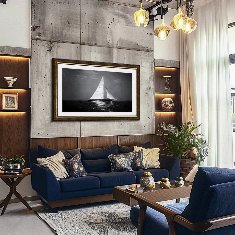 Коричневая и золотистая ТВ-рамка для Samsung The Frame 32, 43, 50, 55, 65, 75, 85 дюймов - Изображение 4 из 4