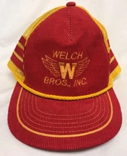True Vintage Welch Bros. 80s Mesh SnapBack Hat Cap Trucker
