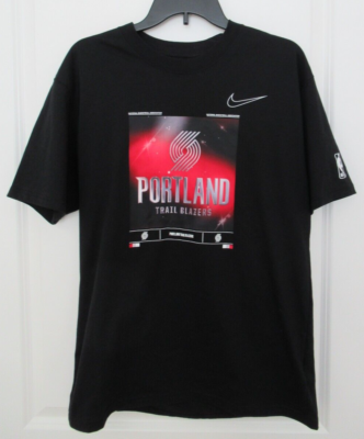 Nike Portland Trail Blazers Black Shirt Loose Fit T-Shirt Men's