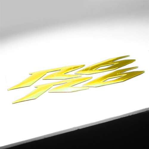 CHROMED GOLD PRO GRIP FUEL TANK PAD+8" YAMAHA LOGO+YZF-R6 FAIRING EMBLEM STICKER - Picture 6 of 9