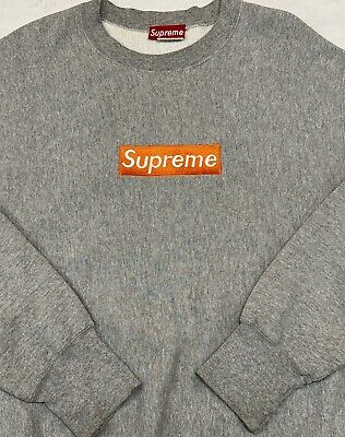Supreme 1995 Orange On Grey Box Logo Crewneck | eBay Supreme 1995 Orange On Grey Box Logo Crewneck | eBay