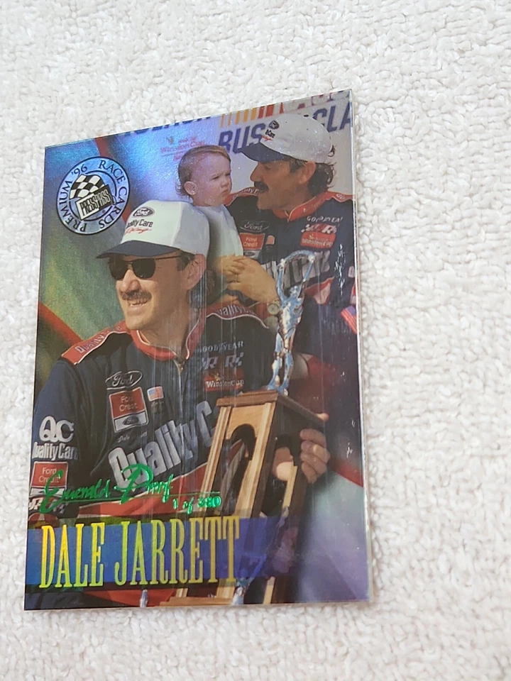 1996 Premium EMERALD PROOFS Nascar #13 Dale Jarrett # 314 /380! PREMIUM Card - Image 4 of 4