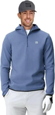 L  Three Sixty Six Men's Therma Quarter Zip Hoodie Pullover - 1/4 Zip Sweater