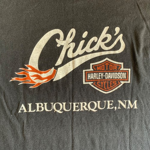 80s VINTAGE HARLEY DAVIDSON DEALER T-SHIRT CHICK'S ALBUQUERQUE MEN SZ M BIKER - Picture 7 of 8