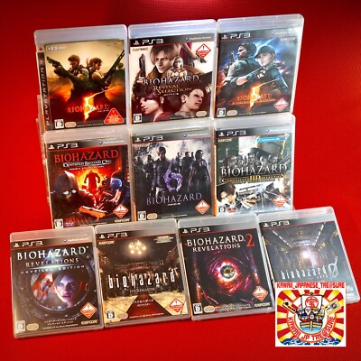 Lot 10 Resident Evil PS3 Biohazard 5 Raccoon 6 Chronicles Revelations 0 HD Japan