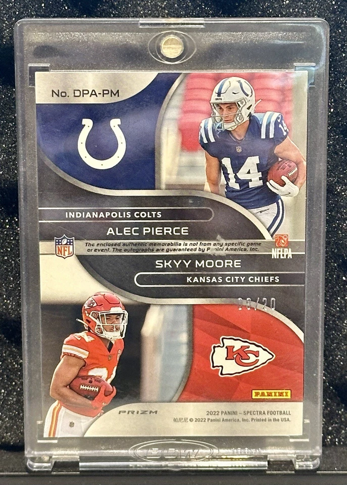 2022 Panini - Spectra - Alec Pierce Patch-Auto / Skyy Moore Patch-Auto - 09/20 - Image 2 of 2