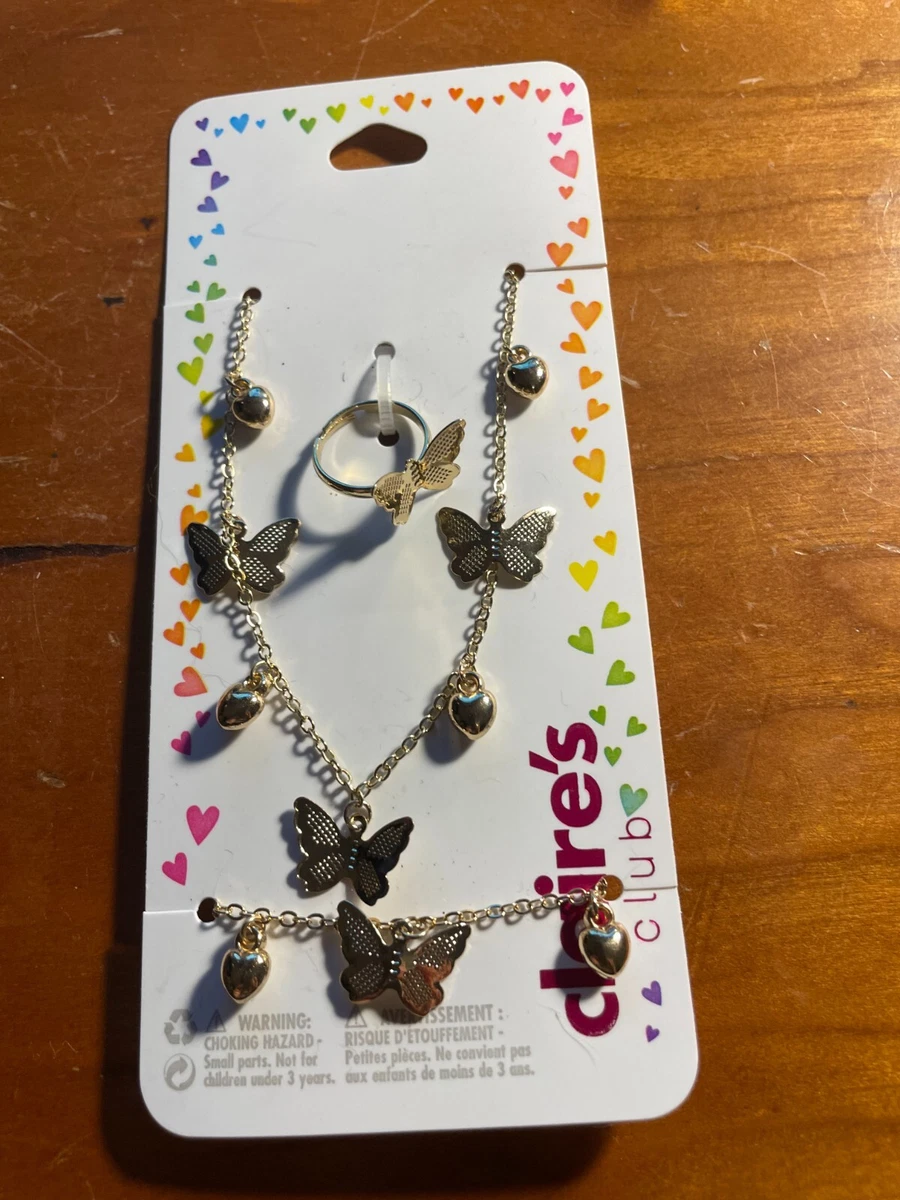 Butterfly necklace and bracelet deals